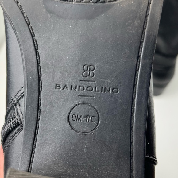 Bandolino Pries Black Harness Riding Knee High Boots Wide Calf - Picture 9 of 11